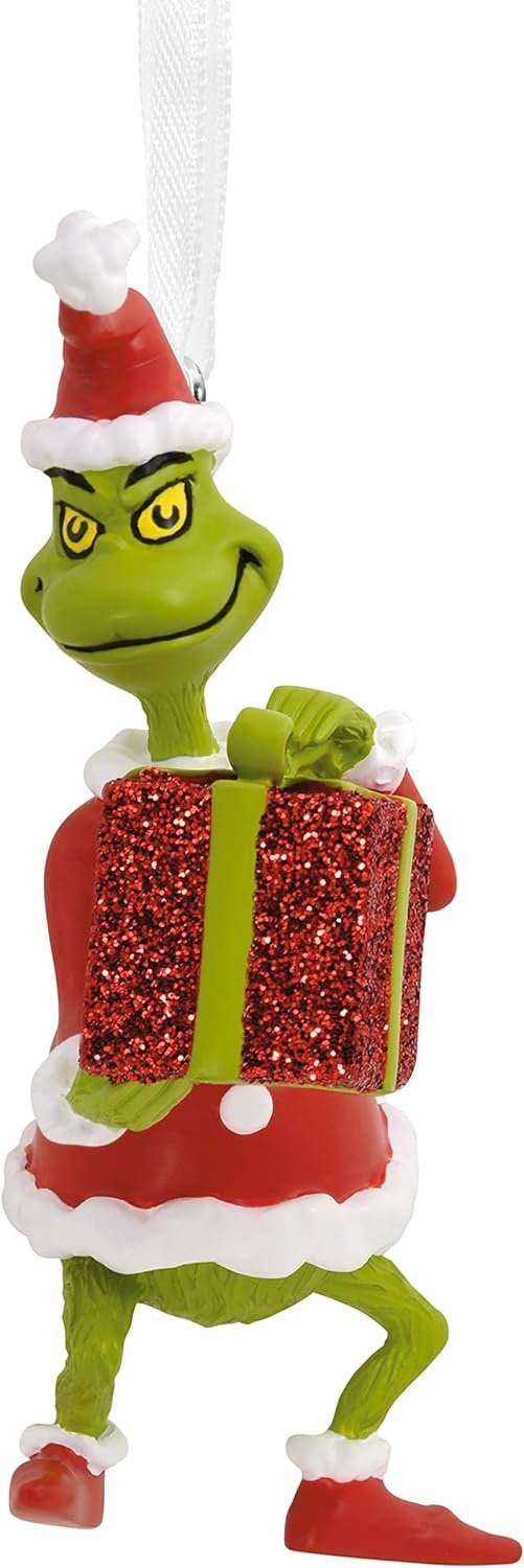 Hallmark Dr. Seuss How The Grinch Stole Christmas! Grinch with Present Christmas Ornament