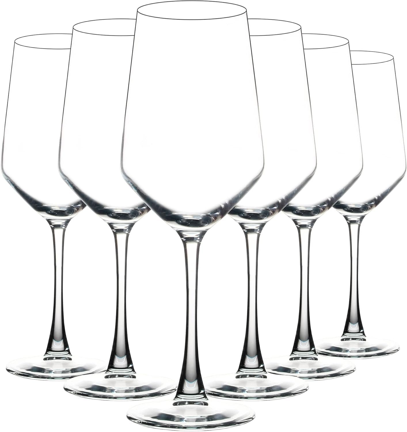 YANGNAY Wine Glasses Set of 6, 13 Oz Red or White Wine Glass with Stem, Perfect for Home, Restaurant, Dishwasher Safe