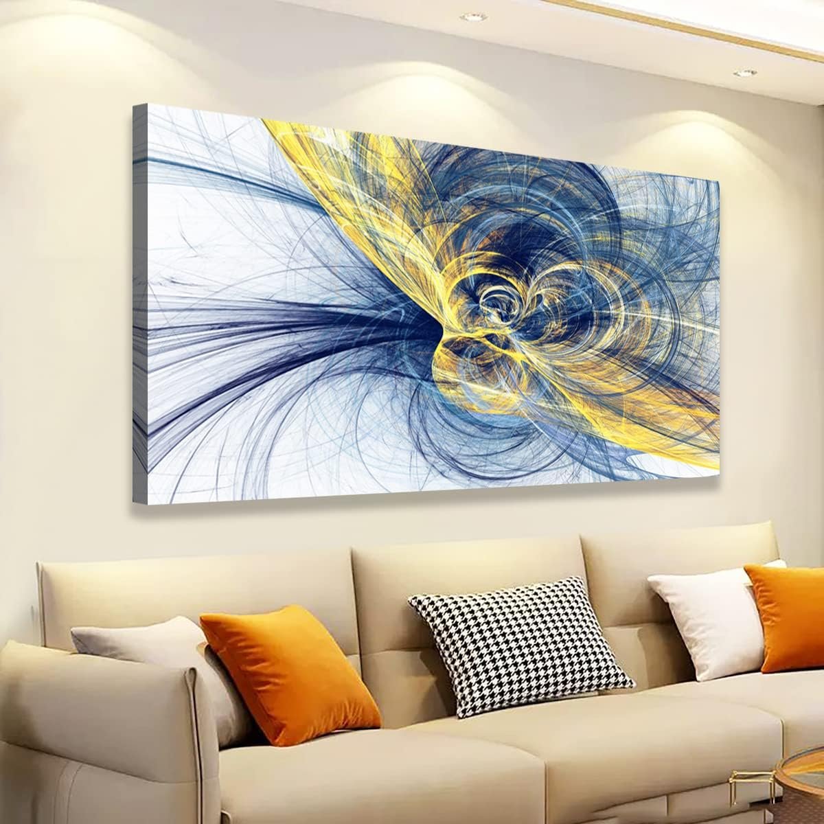 Abstract Pictures Canvas Wall Art for Living room Bedroom Wall Decor,Abstract art Wall Art Print Paitnings for home Decor,Line drawings Waterproof Stretched Ready to Hang-20x40inches