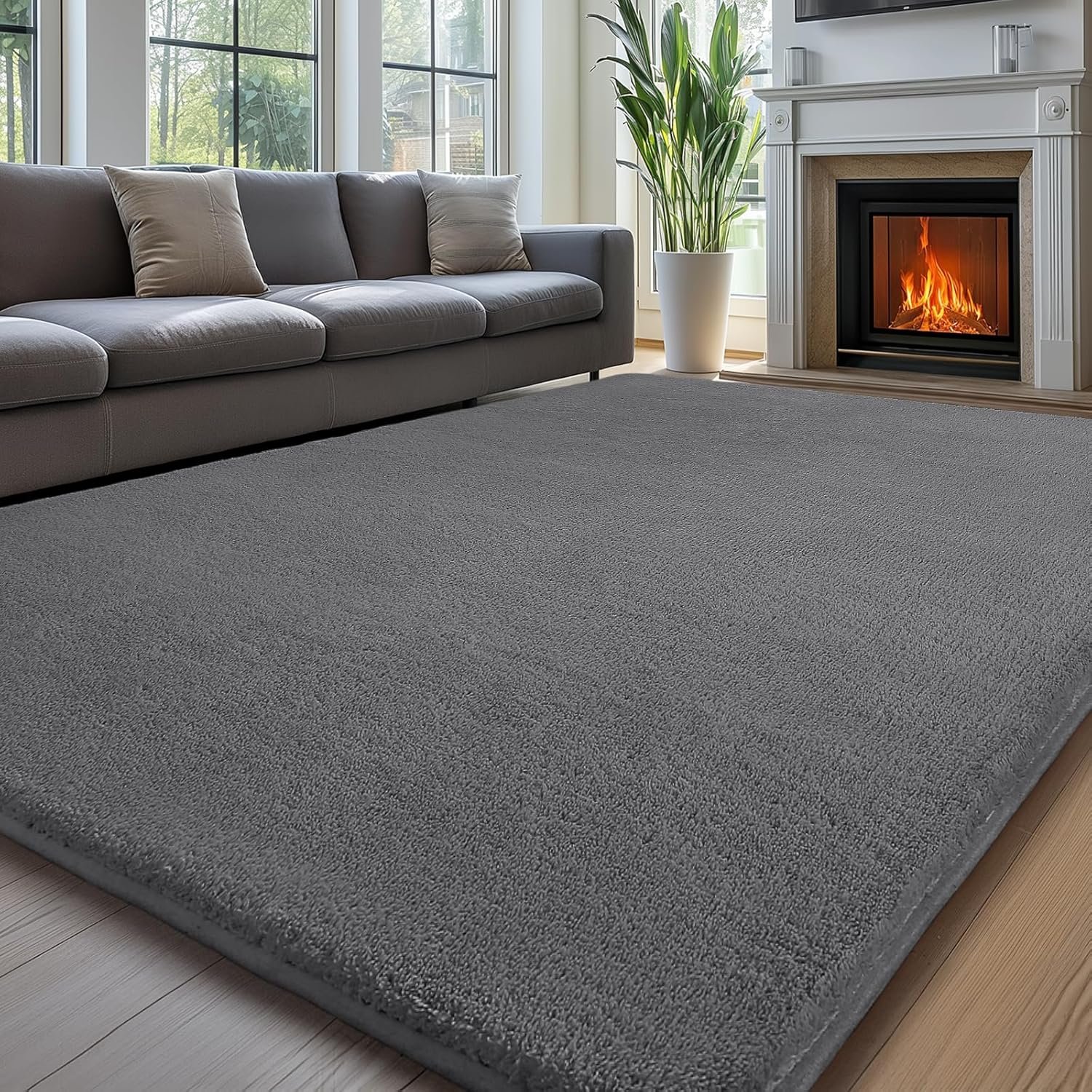 Sour Lemon 9×12 Area Rugs for Living Room, Soft Large Area Rug Fluffy Rugs for Bedroom，Machine Washable Area Rug Non Slip Carpet Rug for Living Room Playroom Kids Room Home Decor