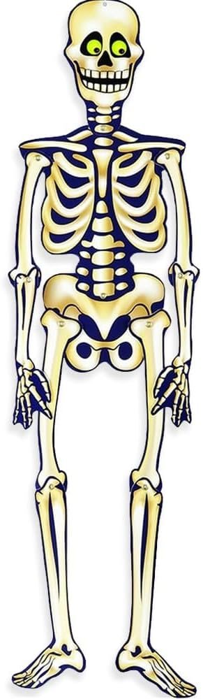 Halloween Jointed Skeleton – 1 Count – Yellowish-White Indoor Hanging Décor for Spooky Decorations – Perfect for Haunted Houses & Parties
