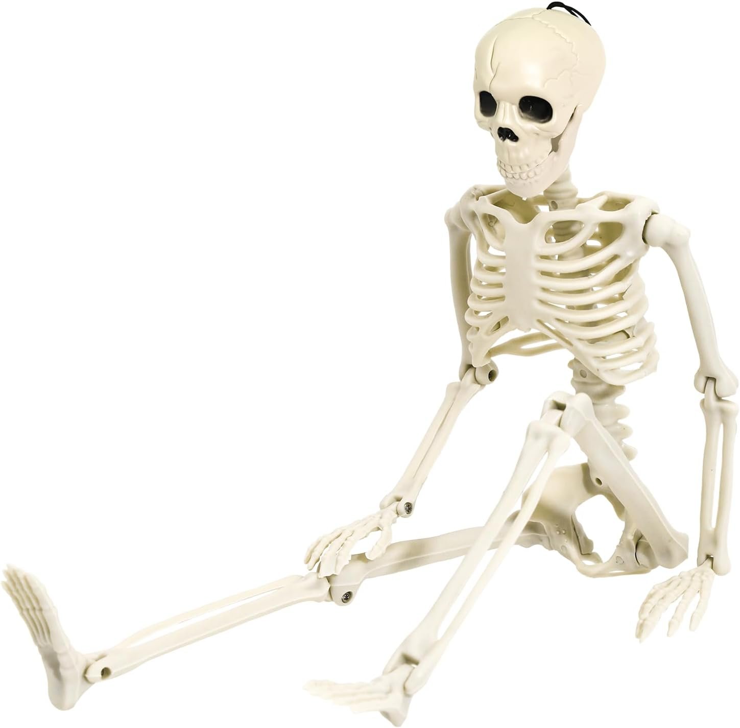 36″ Skeleton Halloween Decoration, 3FT Full Body Posable Skeleton Realistic Human Bones with Posable Joints for Halloween Pose Prop Decor Yard Lawn Garden Patio Outdoor Haunted House Decorations