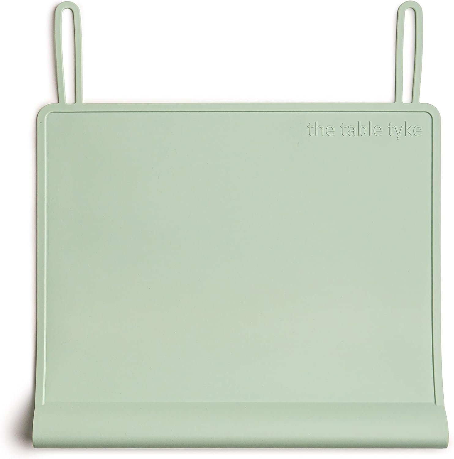 Table Tyke Silicone Placemat for Toddlers with Teething Table Edge Bumper – Non-Slip Baby Placemat for Restaurant & Home Dining – BPA Free Kids Food Mat – Travel Ready Toddler Eating Mat – Sage Green