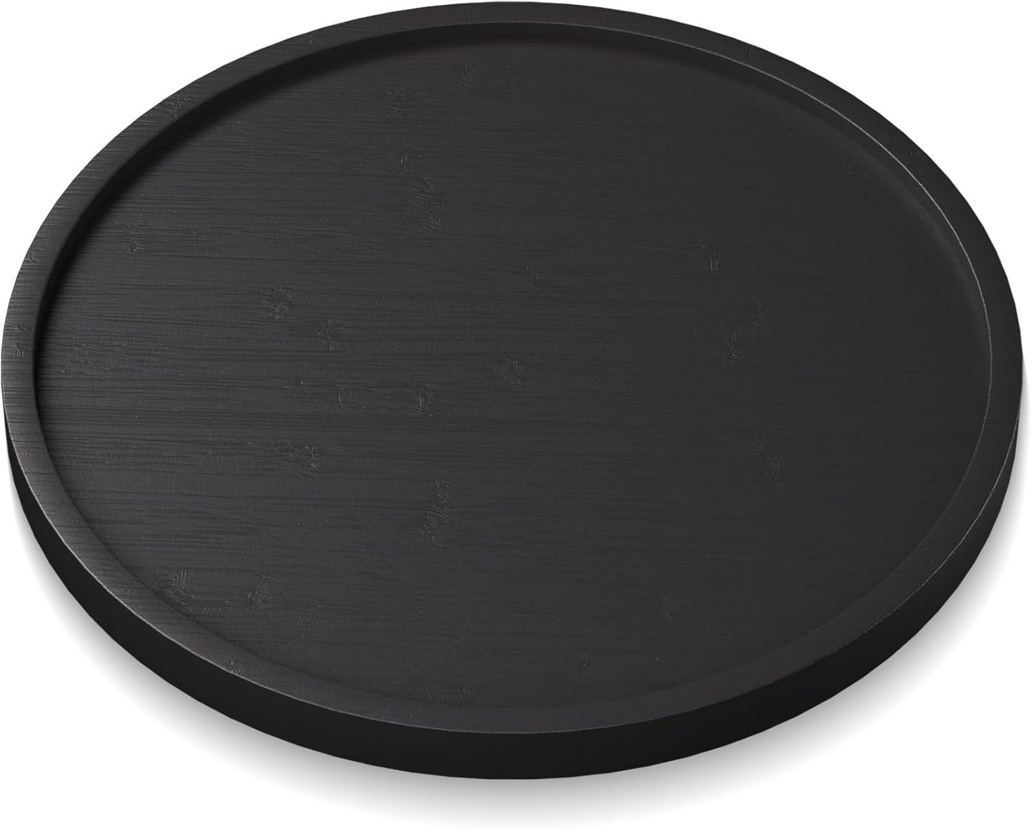 VERTORGAN Bamboo Serving Tray,8.7 Inch Decorative Trays Platter for Coffee Table,Living Room,Bar,Party,Mini Charcuterie Boards Cheese Board,Home Decor（Black）