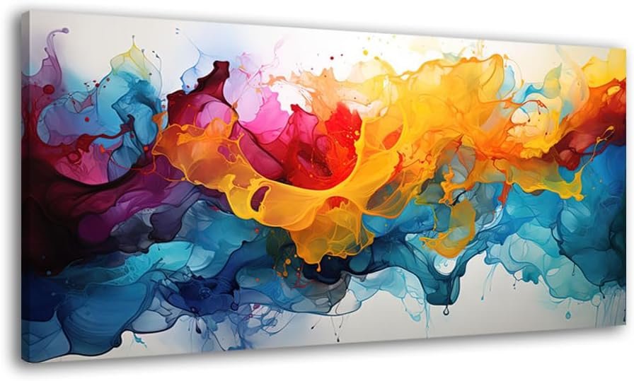 Cpwaxf Canvas Wall Art Abstract Colorful Modern Fantasy Painting for Home Decor