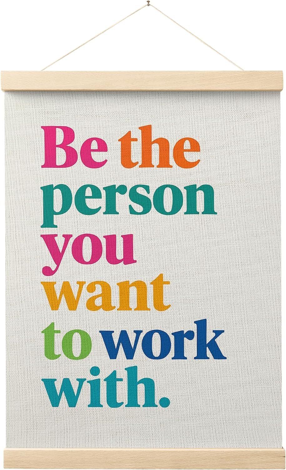 FGFK Inspirational Office Wall Art Poster Hanger Frame, Be the Person You Want to Work with Motivational Canvas Prints Framed Wall Decor for Home Office Workplace, 12×16 Inch