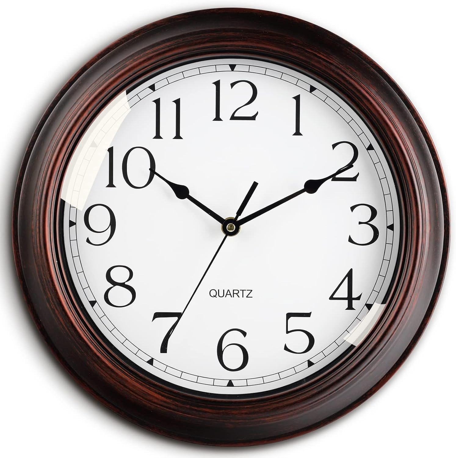 KECYET Wall Clocks Battery Operated Silent Non-Ticking Wall Clock 8.5 Inch Small Vintage Retro Rustic Style Decorative for Kitchen Living Room Home Office (Bronze)
