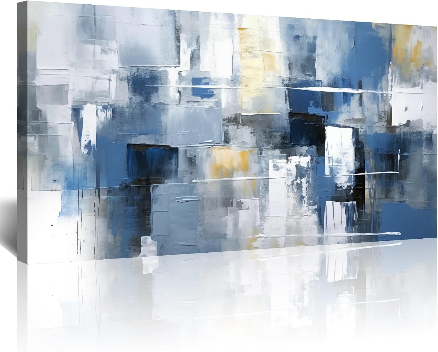 Framed Canvas Wall Art – Abstract Ink Paintings for Living Room & Bedroom – Large Size Wall Decor – Minimalist Abstract Pictures – Home Decor
