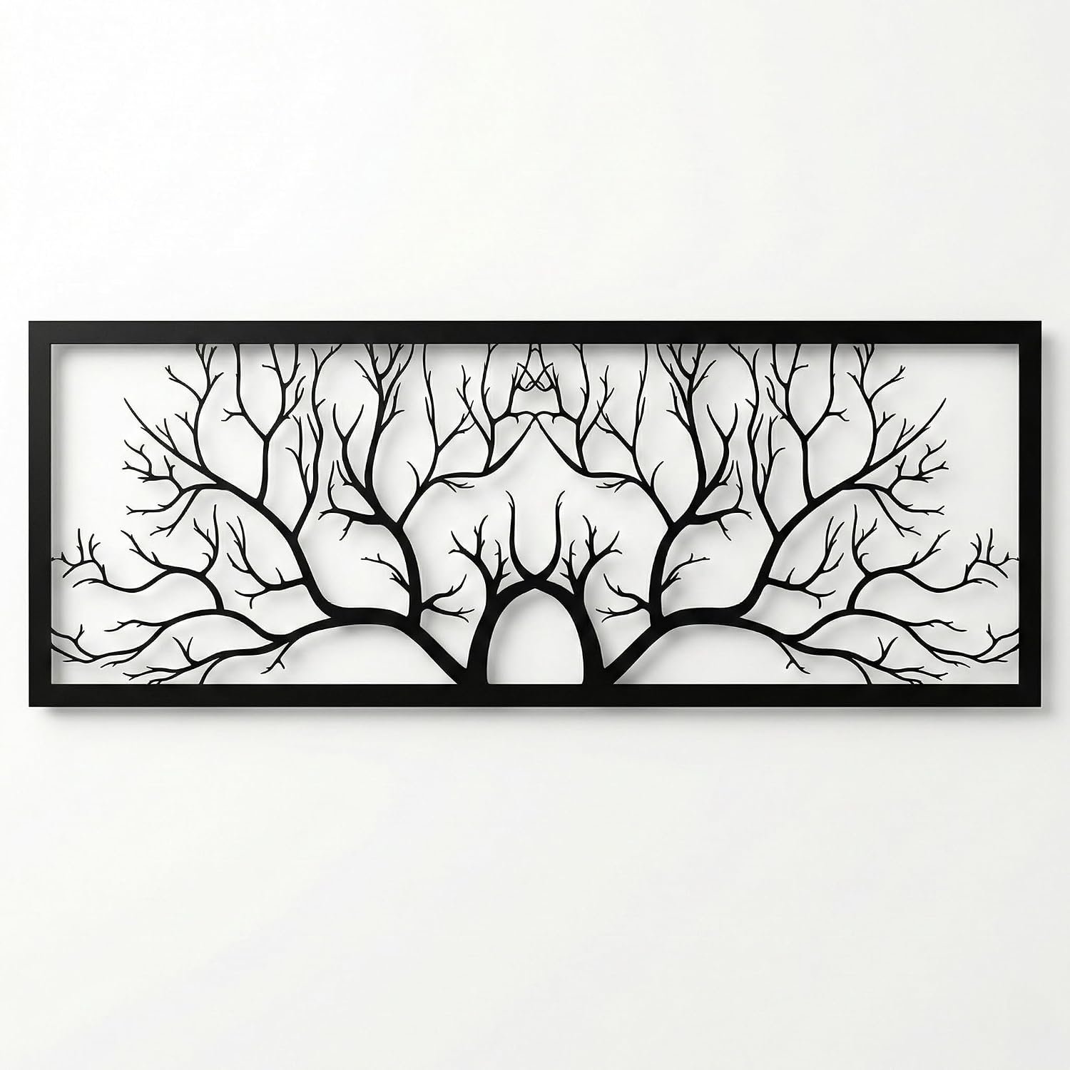 DEKADRON Metal Wall Decor, Tree Wall Art, Branch Decoration for Home Living Room (39″ W x 14″ H / 100x35cm)