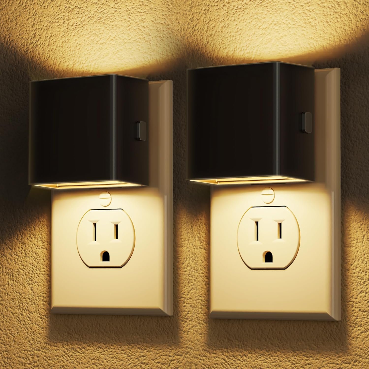 DORESshop LED Night Lights Plug into Wall [2 Pack], Plug in Night Light, 3 Level Brightness Adjustable Night Light, Dusk to Dawn Sensor, Nightlights for Adults, Bedroom, Bathroom, Hallway, 3000K