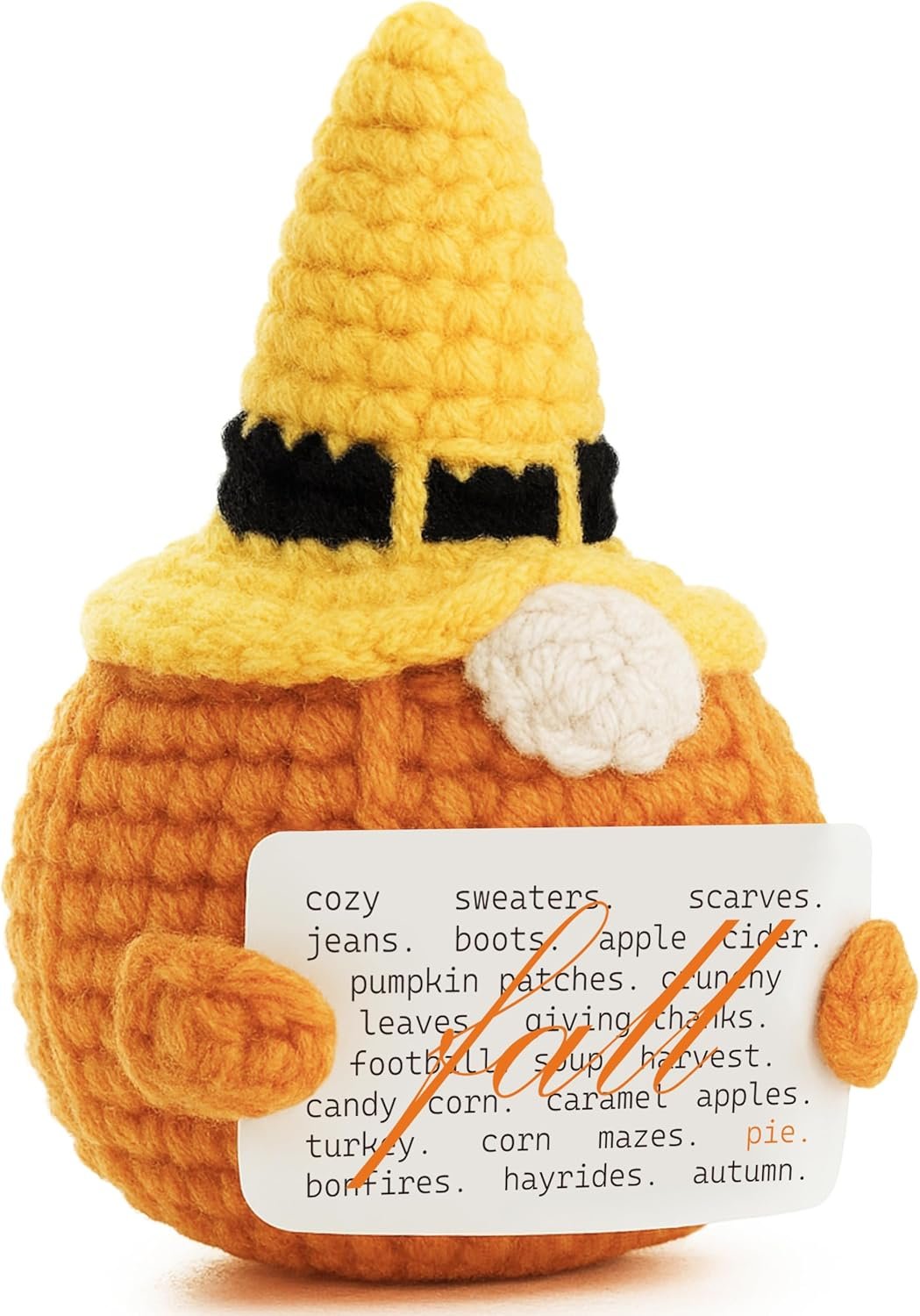 Fall Pumpkin Gnome Decor, Friendsgiving Decorations, Features Cozy Autumn Elements Like Sweaters & Apple Cider, Perfect Handmade Table Decor for Thanksgiving Warm Harvest Vibes Display