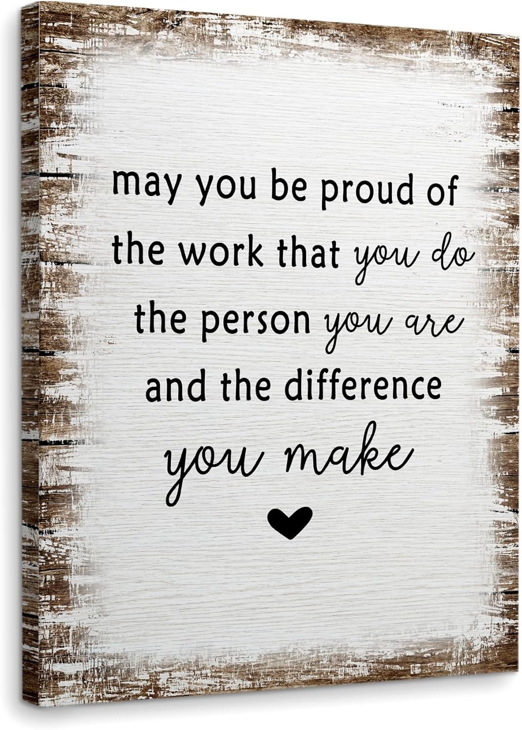 WODMIS Inspirational Painting, Wrapped Canvas Wall Art for Office Decor, Employee Appreciation Gift, 11×14 inches