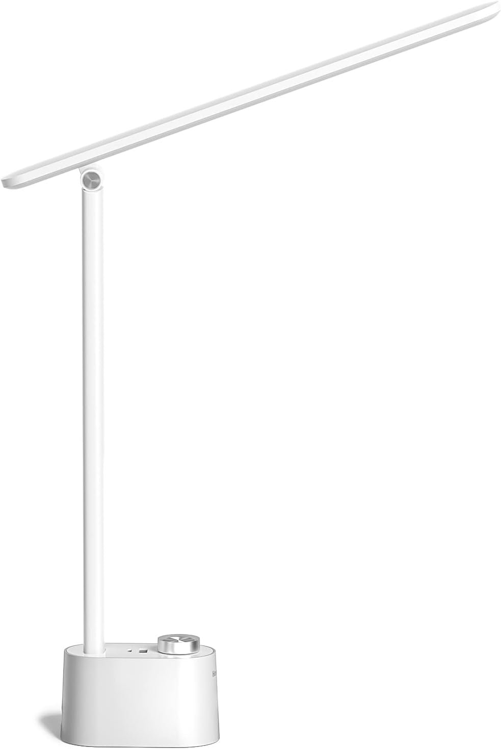 Honeywell LED Desk Lamp with USB Charging Ports – Sunturalux™ HWT-H01 Stepless Dimmable Eye Caring Table Lamp for College Dorm Home Office, Foldable Small Bedside Lamp for Bedroom with Base White