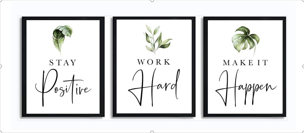 Inspirational Motivational Wall Art Decor 3-Piece Set – Home & Office Art for Women