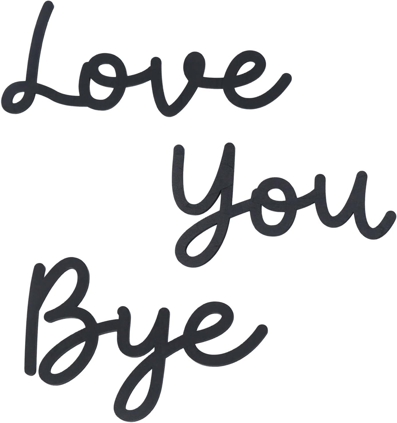 OYEFLY Love You Bye Wood Sign,Express Love and Warm for Your Family Lovers Wall Art Decor (Medium, style 1)