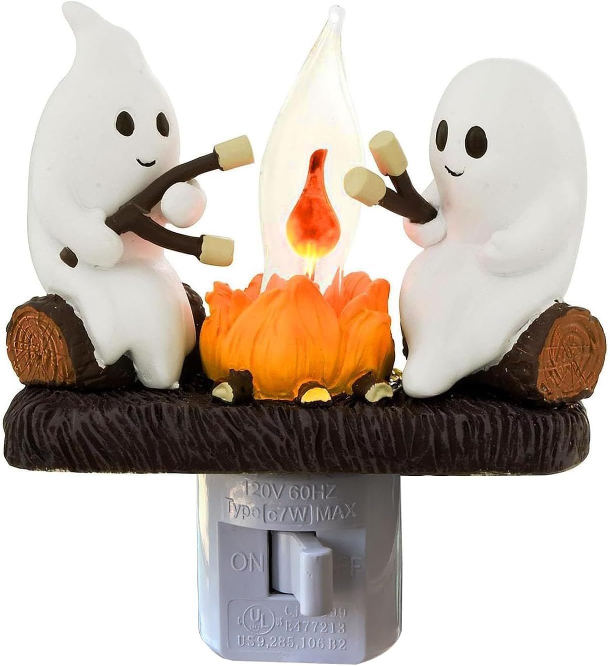 Ghost Campfire Nightlight, Ghost Flickering Night Light, Campfire Flame Halloween Nightlight