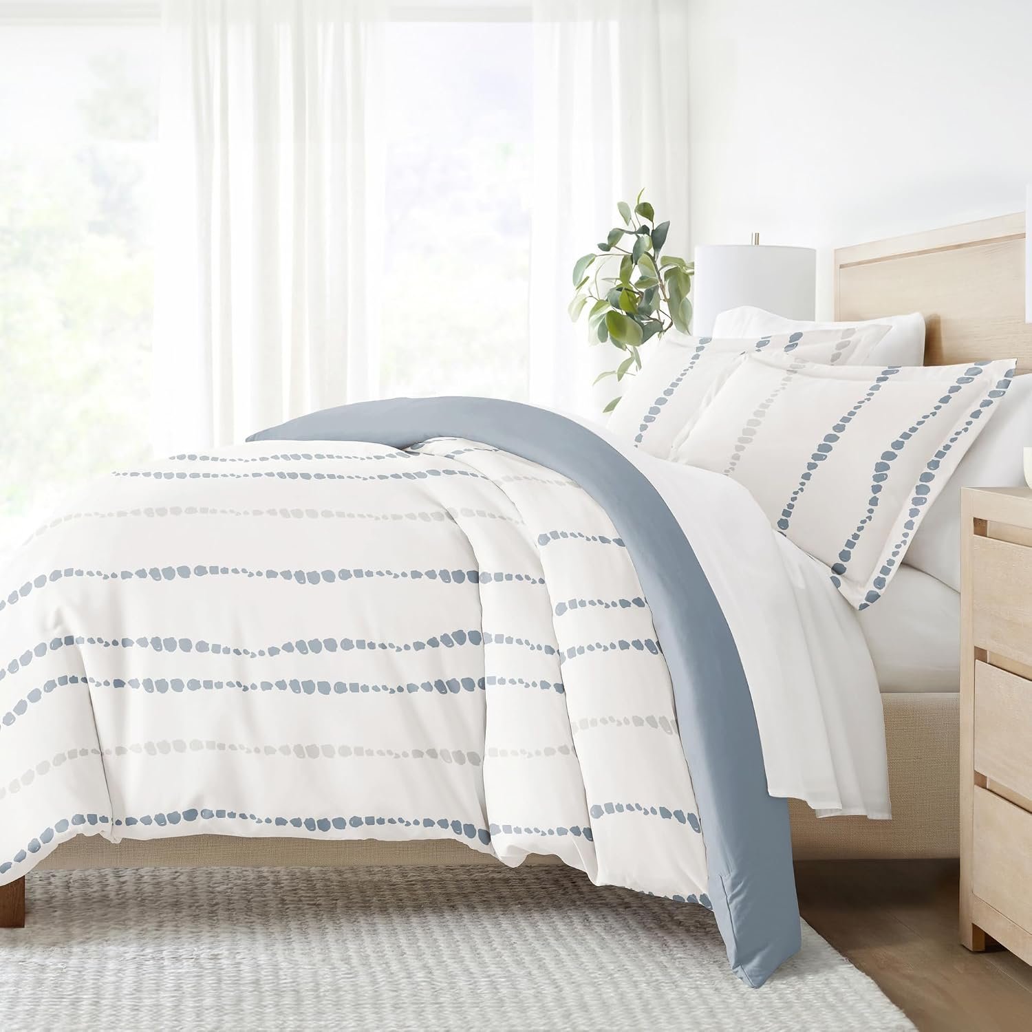 Linen Market Duvet Cover Queen (Navy) – Experience Hotel-Like Comfort with Unparalleled Softness, Exquisite Prints & Solid Colors for a Dreamy Bedroom – Queen Duvet Cover Set with 2 Pillow Shams