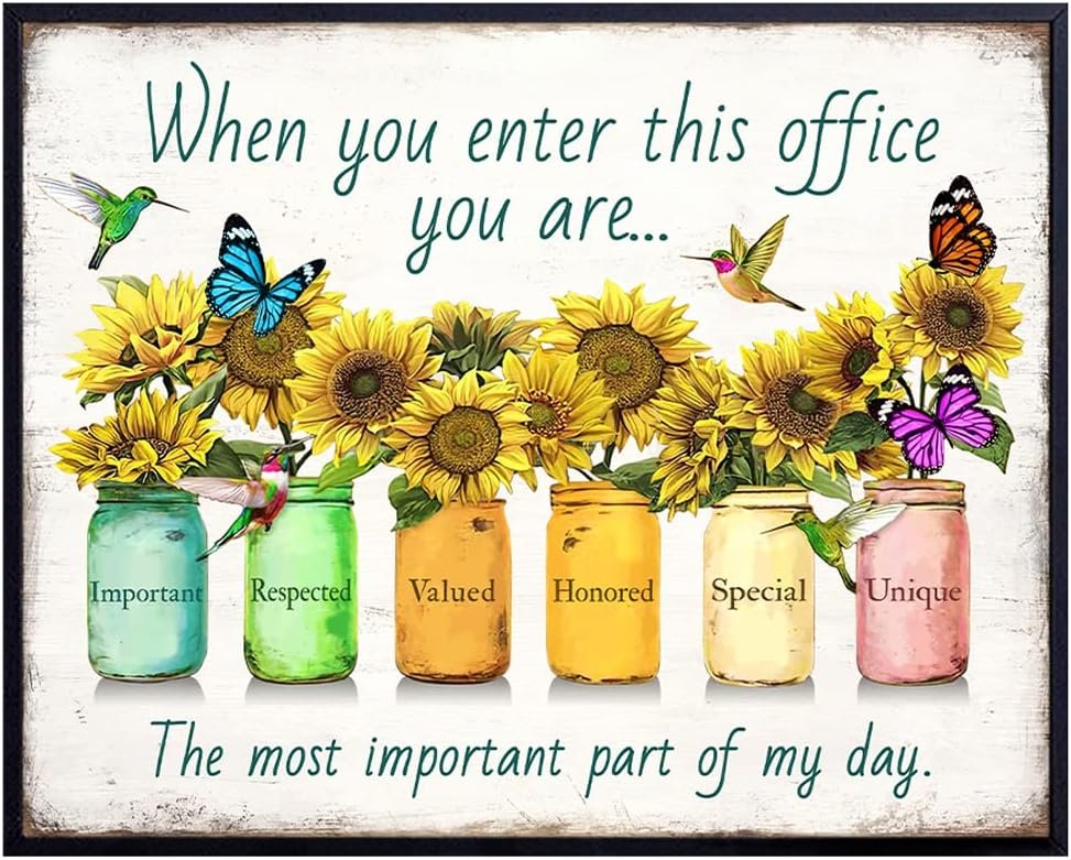 Inspirational Office Wall Art & Decor – Motivational Posters – Positive Quotes Wall Decor – Home Office Decor – Teamwork Wall Art – Inspirational Gifts – Entrepreneur Gifts -8×10 Unframed Picture Sign