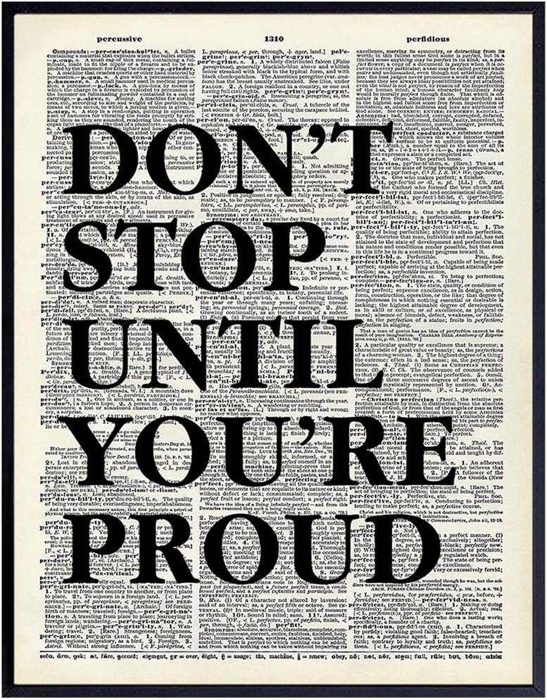 Home Office Inspirational Wall Art 11×14 – Motivational Quotes, positive Affirmation Wall Decor – Typography Art Poster – Entrepreneur, Classroom – Gift for Men Women – Gym Motivational Artwork