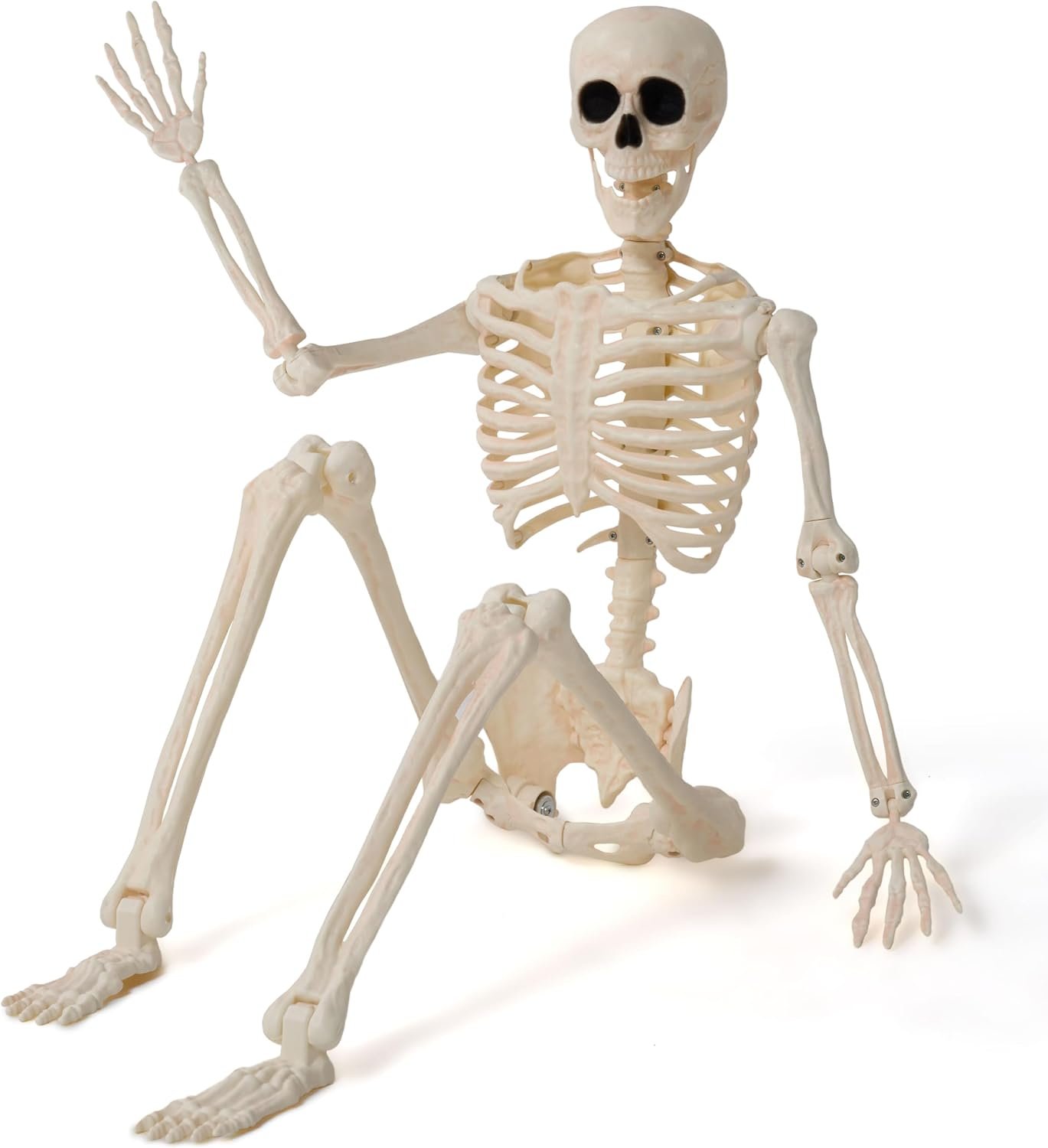 JOYIN 36″ Halloween Skeleton Decor, 3FT Full Body Stayable Movable Joints, Posable Hanging Skeletons for Halloween Decoration, Yard, Graveyard, Haunted House Props, Spooky Scene Party Favor