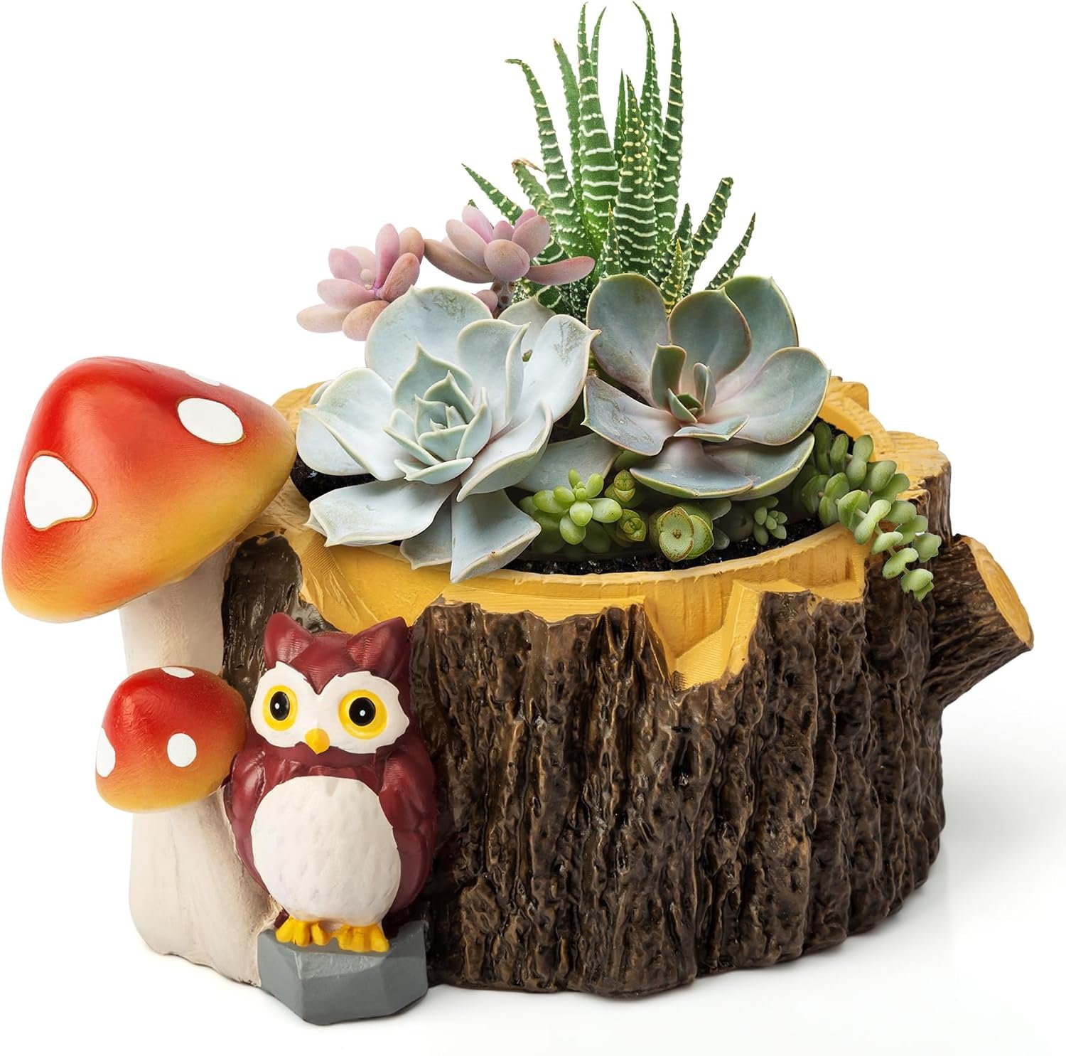 Owl Succulent Planters Flower Plant Pots for Plants with Drainage Hole，Planter Pots for Indoor Plants/Succulent/Cactus,Indoor Planter for Home Office Garden Decor