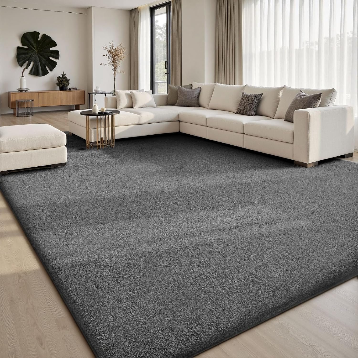 Sour Lemon 8×10 Area Rugs for Living Room, Soft Large Area Rug Fluffy Rugs for Bedroom，Machine Washable Area Rug Non Slip Carpet Rug for Living Room Playroom Kids Room Home Decor