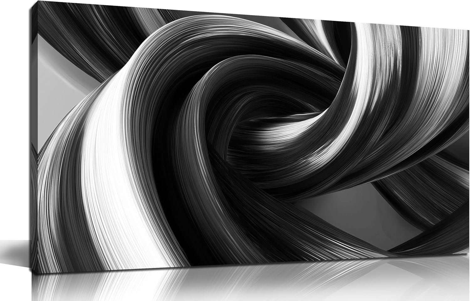 CIRABKY Abstract Canvas Wall Art for Living Room Black and White Wall Decor for Bedroom Minimalist Wall Art for Office 20 x 40 Inch