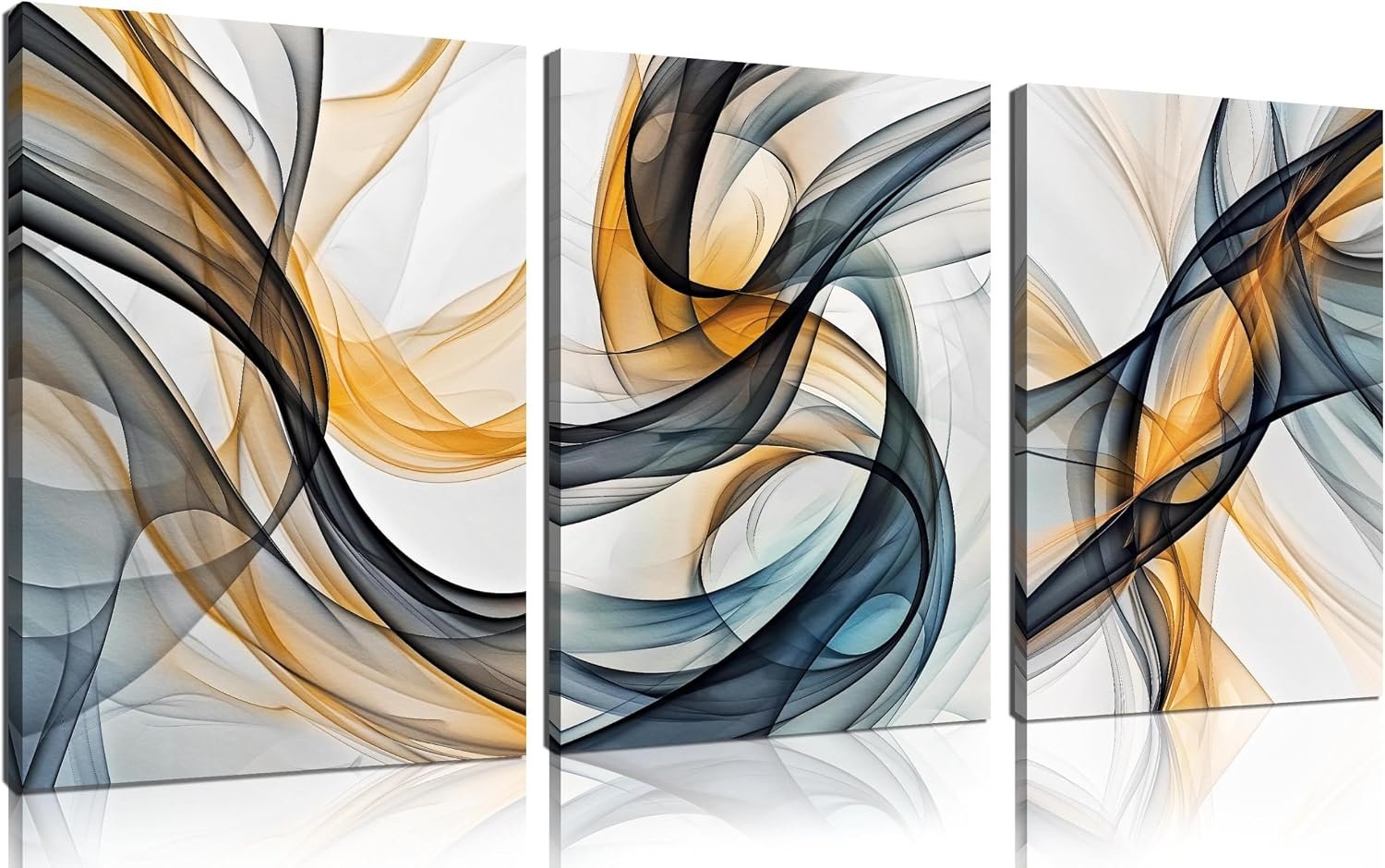 Abstract Wall Decor for Living Room Modern Prints Wall Art Bedroom 3 Piece Canvas Wall Art for Office Size 12 x 16 Inch