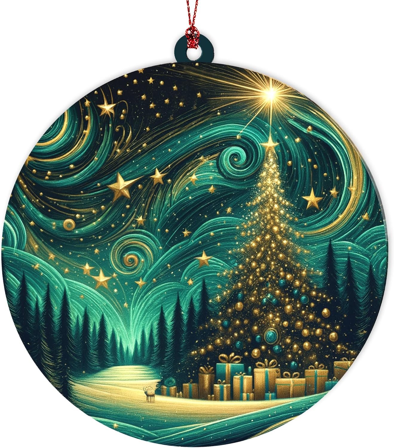Christmas Ornaments 2026, Northern Lights Ornament, Starry Night Beautiful Christmas Ornaments, Starry Night Gifts, Xmas Tree Decorations, Gift for Coworker, Friends, Family, Secret Santa Gift