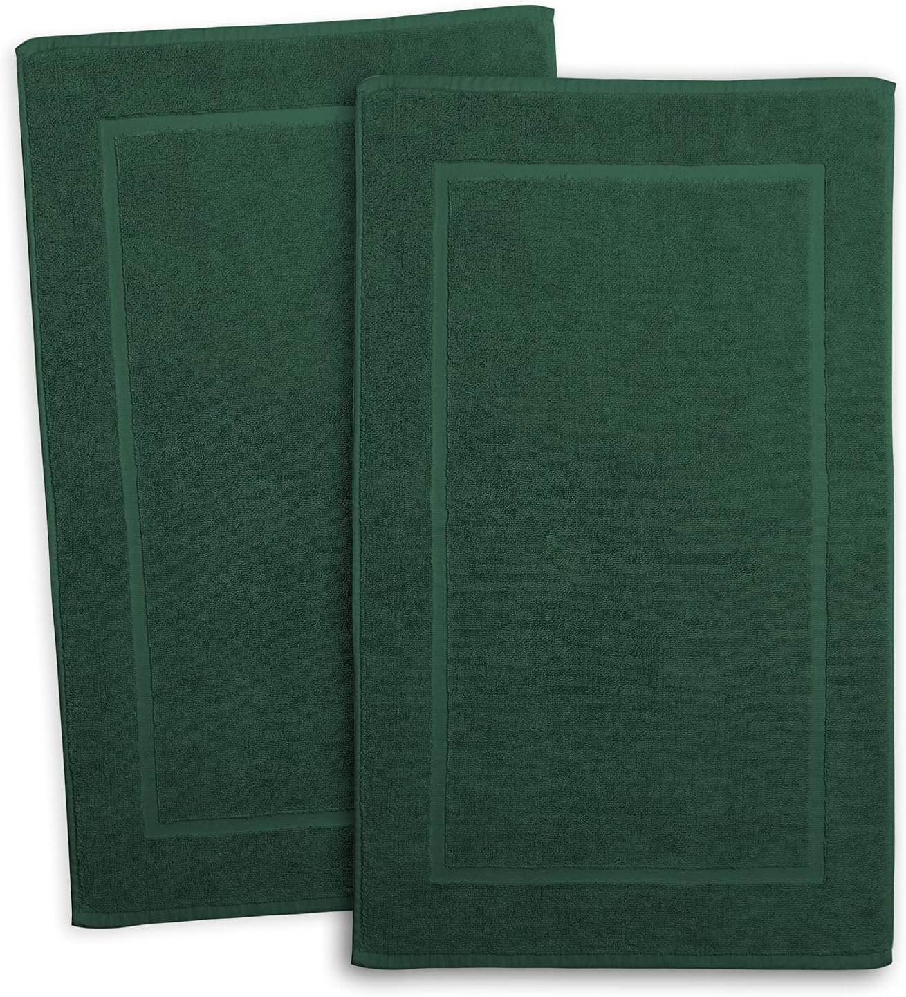 Hearth & Harbor Bath Mat Towels – 100% Ring Spun Cotton Luxury Towels – Ultra Soft & Highly Absorbent, Bathroom Towels, Floor Mat – Hunter Green